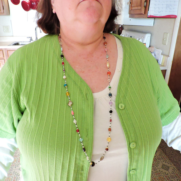 HandCrafted OOAK Bead Soup Necklace 36" long   ...    x11 - Picture 6 of 8